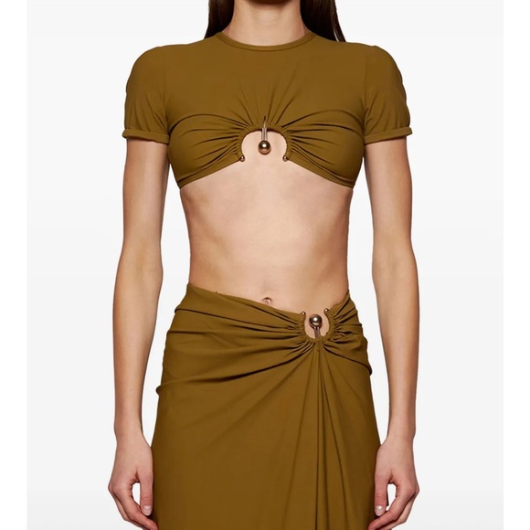 Christopher Esber Brown Crop Top SET - Picture 1 of 3